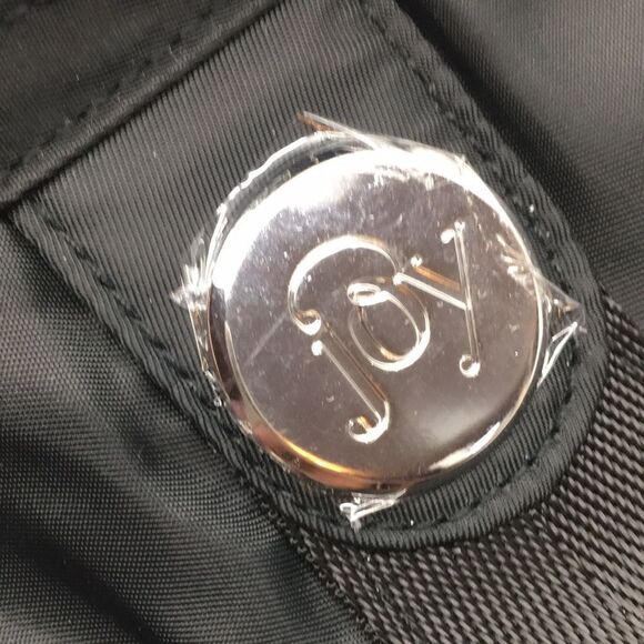 Joy Mangano black lightweight belt bag with silver tone hardware - Picture 2 of 12